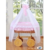 Berceau Deluxe à Baldaquin en Osier  Rose Bellamy pour Fille