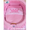 Berceau en Osier avec Capote - Rose Little Princess