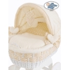 Berceau Sur Roues en Osier Blanc Isabella