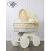 Berceau Sur Roues en Osier Blanc Isabella