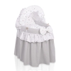 Berceau pour Poupées en Osier avec Capote Gris étoile