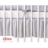 Cache-sommier Décoratif pour Berceau 120x60 cm - Hanging Hearts Gris à Pois Cœurs