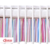 Cache-sommier Décoratif pour Berceau 120x60 cm - Hanging Hearts Lila Rayures Cœurs