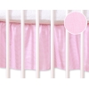 Cache-sommier Décoratif pour Berceau 120x60 cm - Hanging Hearts Rose Rayures Cœurs