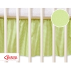 Cache-sommier Décoratif pour Berceau 120x60 cm - Hanging Hearts Vert Rayures Cœurs