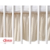 Cache-sommier Décoratif pour  Lit Bébé 70x140 cm Beige à Pois Cœurs