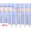 Cache-sommier Décoratif pour  Lit Bébé 70x140 cm Bleu à Pois Cœurs