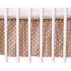 Cache-sommier Décoratif pour  Lit Bébé 70x140 cm Brun à Pois Cœurs