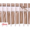 Cache-sommier Décoratif pour  Lit Bébé 70x140 cm Brun à Pois Cœurs