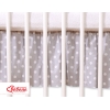 Cache-sommier Décoratif pour  Lit Bébé 70x140 cm Gris à Pois Cœurs
