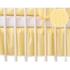 Cache-sommier Décoratif pour  Lit Bébé 70x140 cm Jaune Rayures Cœurs