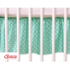 Cache-sommier Décoratif pour  Lit Bébé 70x140 cm Menthe à Pois Cœurs
