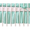 Cache-sommier Décoratif pour  Lit Bébé 70x140 cm Menthe à Pois Cœurs