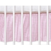 Cache-sommier Décoratif pour  Lit Bébé 70x140 cm Rose à Carreaux Cœurs