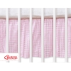 Cache-sommier Décoratif pour  Lit Bébé 70x140 cm Rose à Carreaux Cœurs