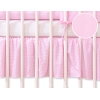 Cache-sommier Décoratif pour  Lit Bébé 70x140 cm Rose Rayures Cœurs