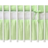 Cache-sommier Décoratif pour  Lit Bébé 70x140 cm Vert Cœurs