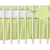Cache-sommier Décoratif pour  Lit Bébé 70x140 cm Vert Rayures Cœurs