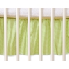 Cache-sommier Décoratif pour  Lit Bébé 70x140 cm Vert Rayures Cœurs
