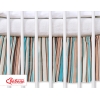 Cache Sommier Lit Bébé 70x140 cm Brun Rayures Cœurs