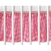 Cache Sommier Lit Bébé 70x140 cm Rose à Carreaux Cœurs
