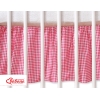 Cache Sommier Lit Bébé 70x140 cm Rose à Carreaux Cœurs