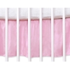 Cache Sommier Lit Bébé 70x140 cm Rose Cœurs