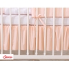 Cache Sommier Lit Bébé 60x120 cm Rose Poudré Prince / Princess
