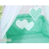 Ciel en Voile pour Lit de Bébé à Pois Cœurs