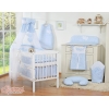 Ciel en Voile pour Lit de Bébé Bleu à Carreaux Cœurs