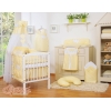 Ciel en Voile pour Lit de Bébé Jaune Rayures Cœurs