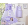 Ciel en Voile pour Lit de Bébé Lila Cœurs