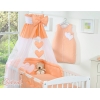 Ciel en Voile pour Lit de Bébé Orange Cœurs