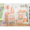 Ciel en Voile pour Lit de Bébé Orange Cœurs