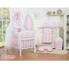 Ciel en Voile pour Lit de Bébé Rose à Carreaux Cœurs