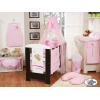 Ciel de Lit Bébé avec Fleche Rose Voile Bonne Nuit