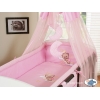 Ciel de Lit Bébé avec Fleche Rose Voile Bonne Nuit