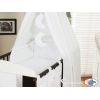 Ciel de Lit Bébé avec Support Blanc Bonne Nuit