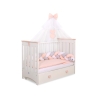 Ciel de Lit Bébé en Moustiquaire Beige Mousseline