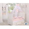 Ciel de Lit Bébé en Moustiquaire Beige Mousseline