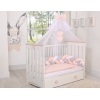 Ciel de Lit Bébé en Moustiquaire Beige Mousseline