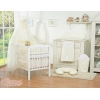 Ciel de Lit Bébé en Moustiquaire Grand Format Crème Cœurs