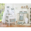 Ciel de Lit Bébé en Tissu Brun Rayures Cœurs