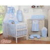 Ciel de Lit Bébé en Voile Bleu Cœurs
