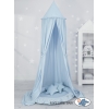 Ciel de Lit Bébé Enfant à Suspendre Au Plafond avec Nid et Oreillers Bleu