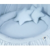 Ciel de Lit Bébé Enfant à Suspendre Au Plafond avec Nid et Oreillers Bleu