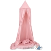 Ciel de Lit Bébé Enfant à Suspendre Au Plafond avec Nid et Oreillers Rose Poussiéreux