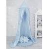 Ciel de Lit Bébé Enfant à Suspendre Au Plafond avec Tapis et Coussins Bleu