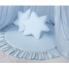 Ciel de Lit Bébé Enfant à Suspendre Au Plafond avec Tapis et Coussins Bleu