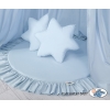 Ciel de Lit Bébé Enfant à Suspendre Au Plafond avec Tapis et Coussins Bleu